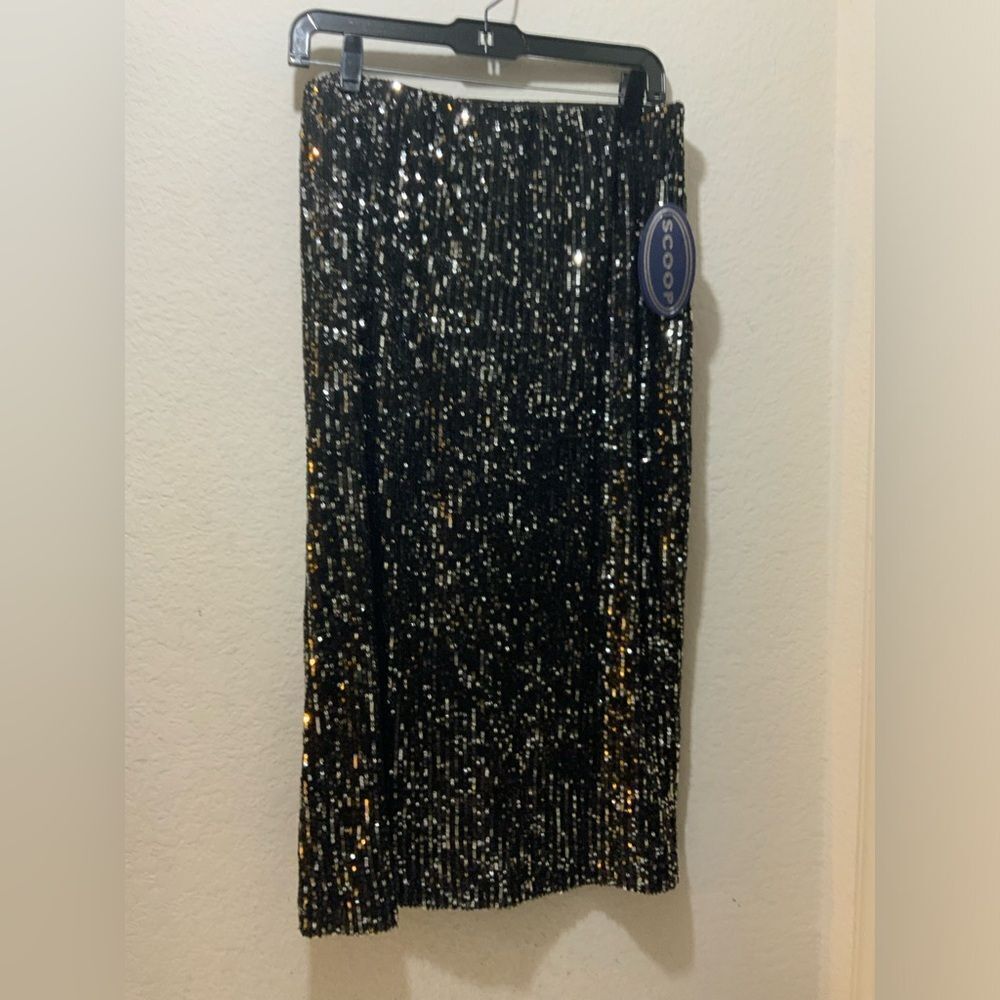 Scoop Women’s black Sequins Pencil Skirt Size L(12-14) NEW
